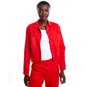 Short Red Snap Jacket